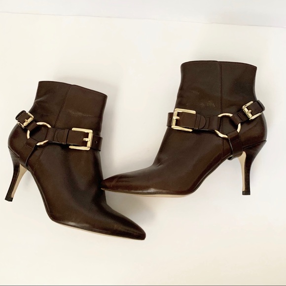 Michael Kors Leather Buckle Booties - Picture 2 of 7